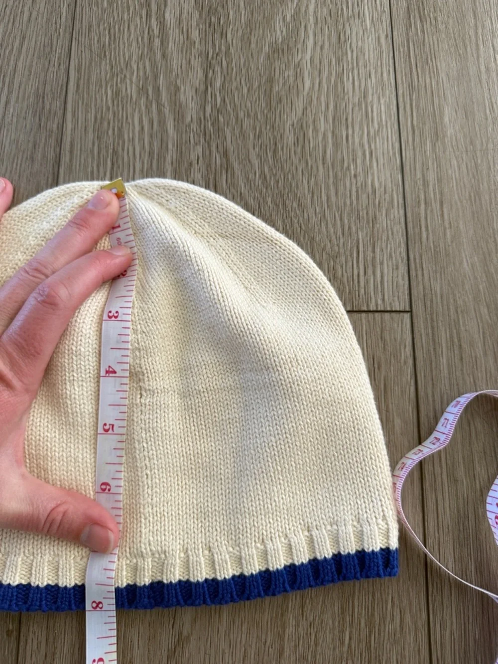 Polo by Ralph Lauren cream and Blue Hat and Scarf Set Big Bear Ski size 8-20 kid